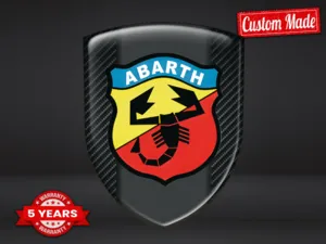 Fiat Abarth Décalcos Bombés Édition Chic Étiquettes Dôme Supérieures